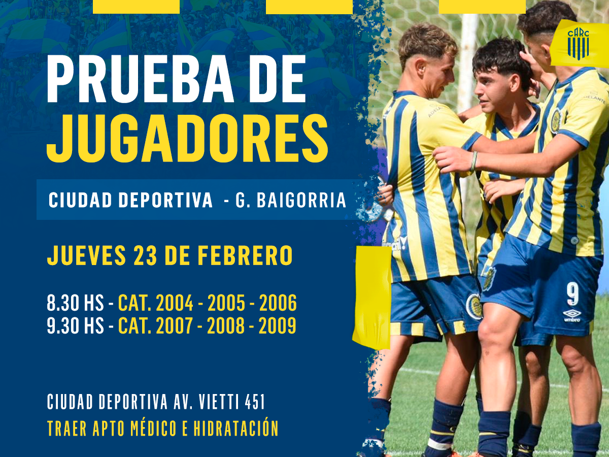 Prueba de jugadores en la región - Rosario Central