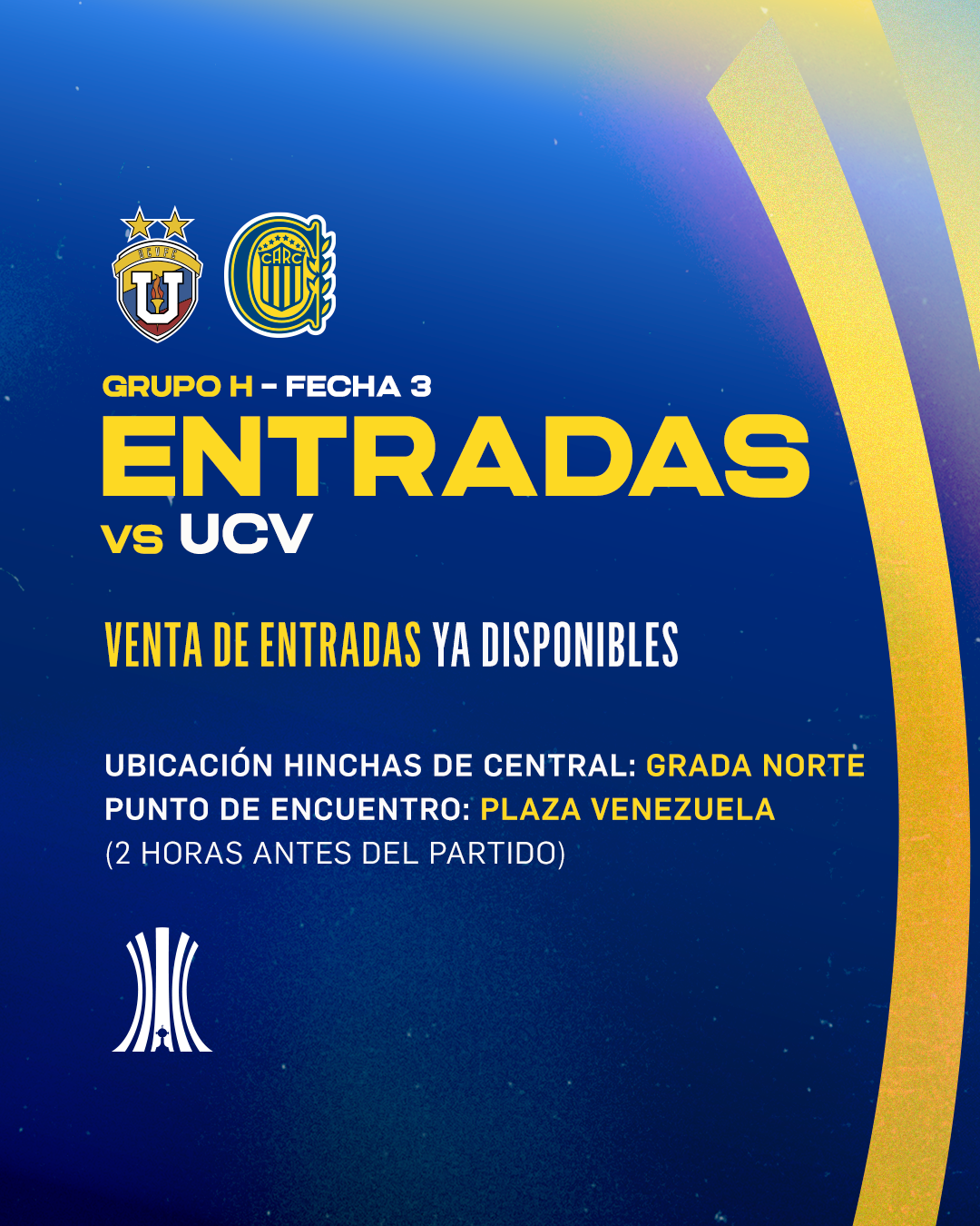 Venta de entradas para el partido en Venezuela ante UCV - Rosario Central